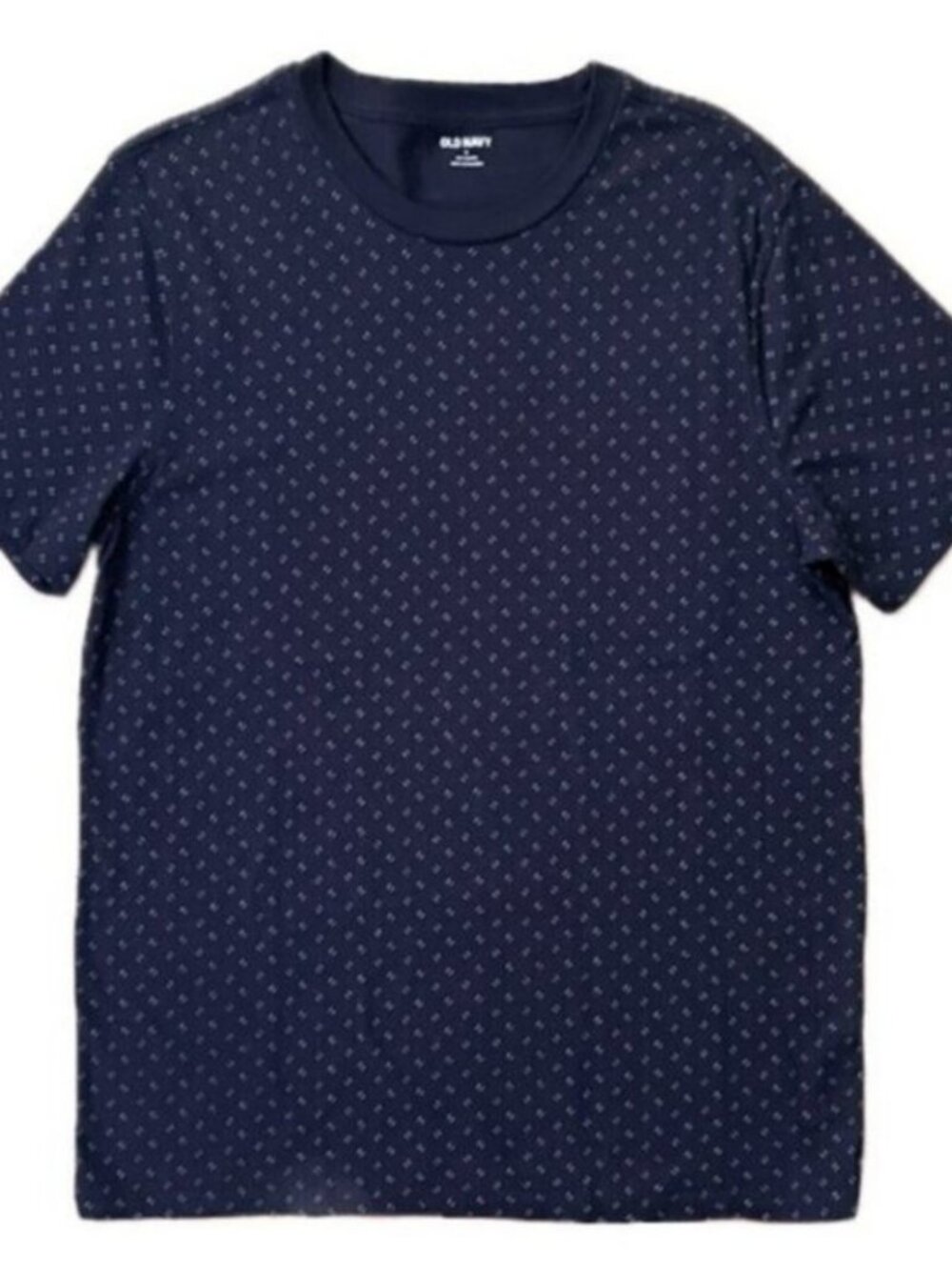Men's Old Navy Soft Washed Black Micro-Pattern Crew Neck Short Sleeve Tee (M)